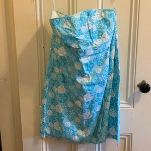 Vineyard Vines Blue Strapless Dress